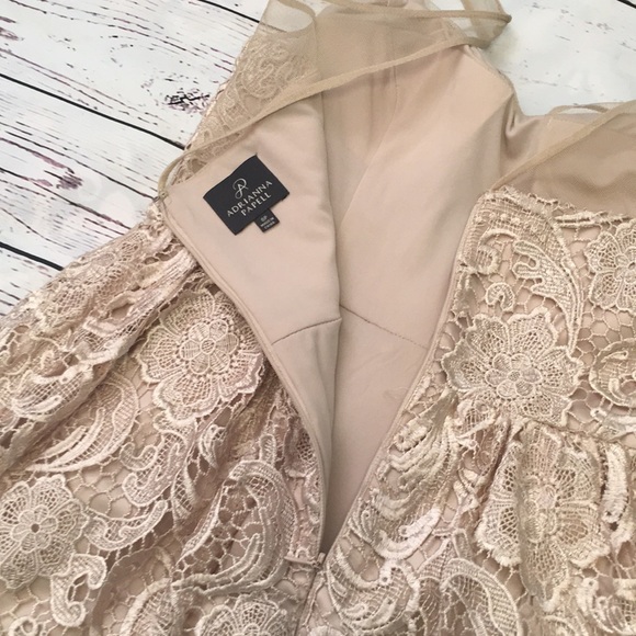 Adrianna Papell Champagne Lace Dress - Picture 7 of 7